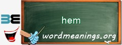 WordMeaning blackboard for hem